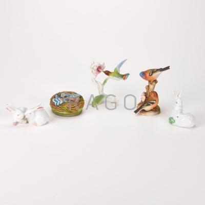 Appraisal: ROYAL COPENHAGEN ROYAL WORCESTER ETC Five pieces Royal Copenhagen rabbits