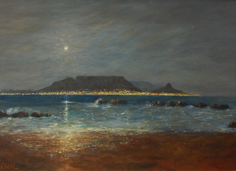 Appraisal: Heinz Diehl thC Cape Town oil on board signed cm