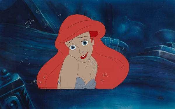 Appraisal: A Walt Disney celluloid from The Little Mermaid gouache on