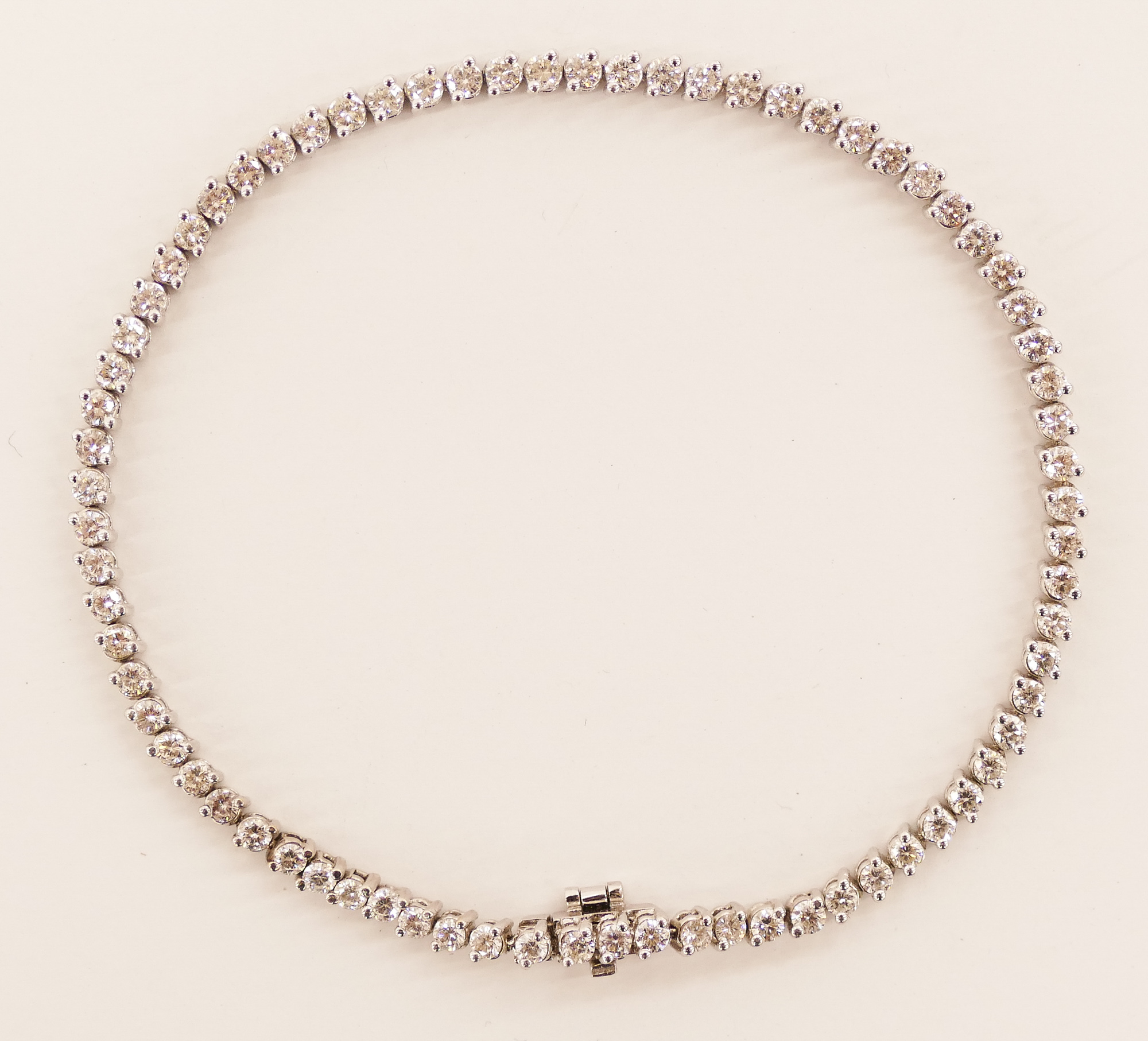 Appraisal: Lady's ctw Diamond k White Gold Tennis Bracelet '' A