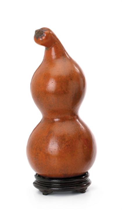 Appraisal: Chinese double form gourd and stand qing dynasty Of fine