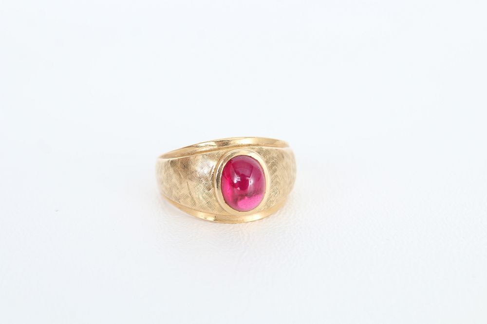 Appraisal: K Gold Imitation Ruby Ring K Gold Imitation Ruby Ring