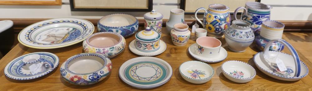 Appraisal: Collection of Assorted Poole Pottery Articles including Vases Bowls Plates