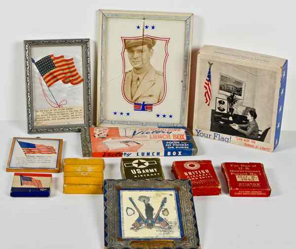 Appraisal: US WWII Homefront Items Lot of Eleven Lot includes four