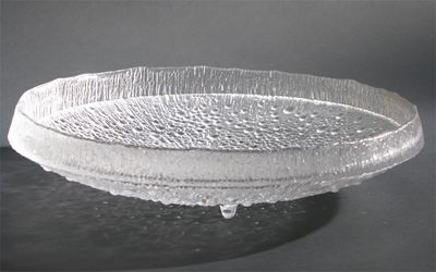 Appraisal: An Iittala clear glass bowl designed by Tapio Wirkkala moulded