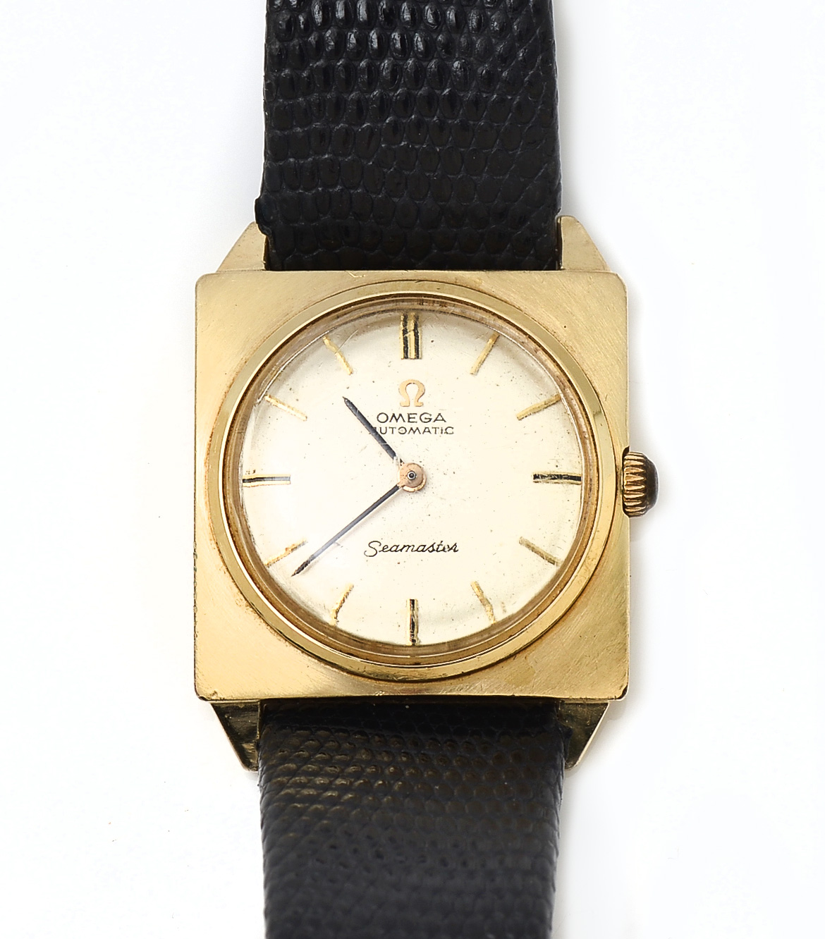 Appraisal: VINTAGE K OMEGA SEAMASTER SQUARE CASE WATCH Vintage Omega Seamaster