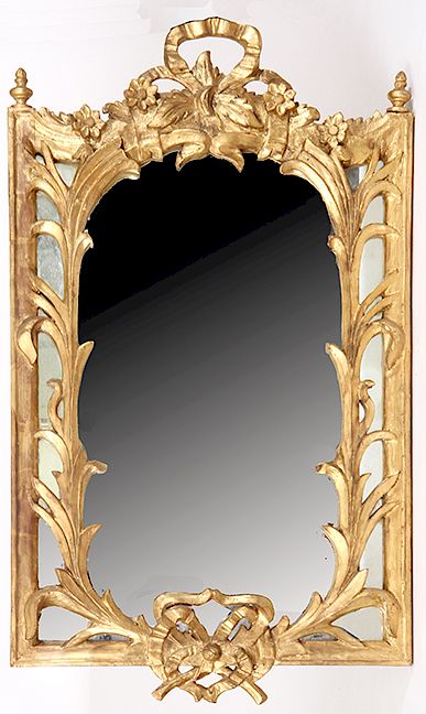 Appraisal: Italian Gold Leaf Mirror A carved wood and gold gilt