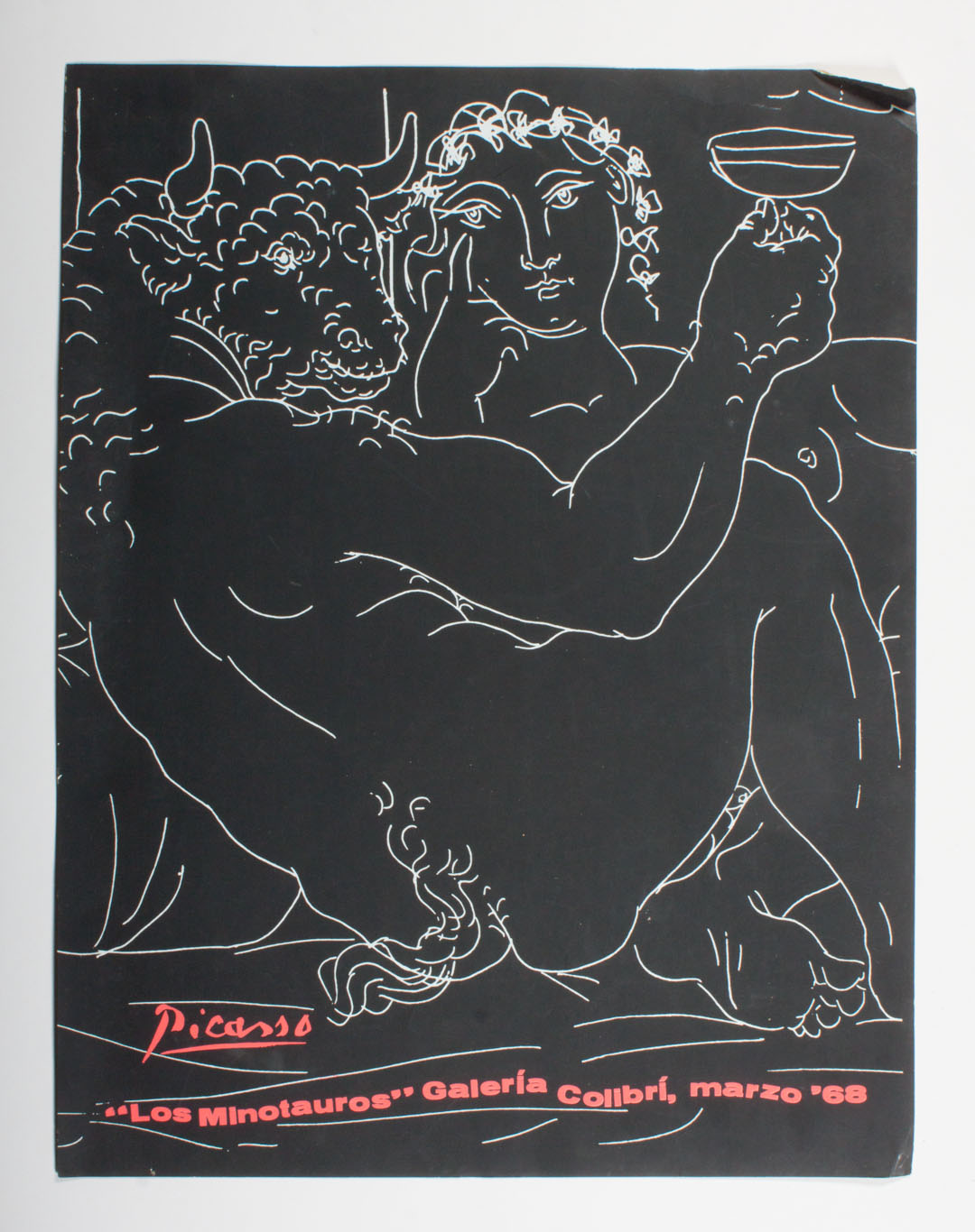 Appraisal: Pablo Picasso Los Minotauros exhibition poster Color screenprinted poster for