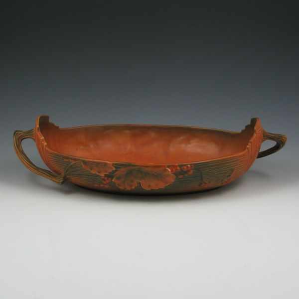 Appraisal: Roseville Bushberry bowl in brown Marked Roseville USA - ''