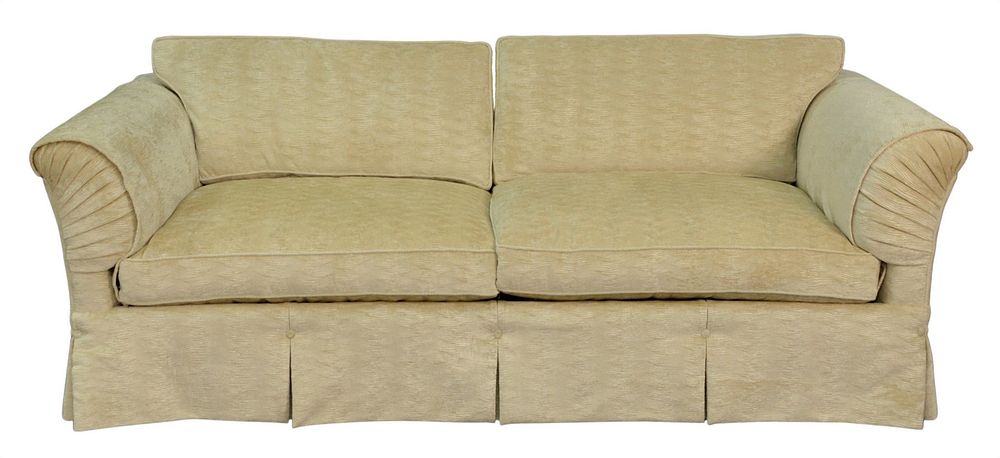 Appraisal: Custom Sofa with new custom upholstery length inches Custom Sofa