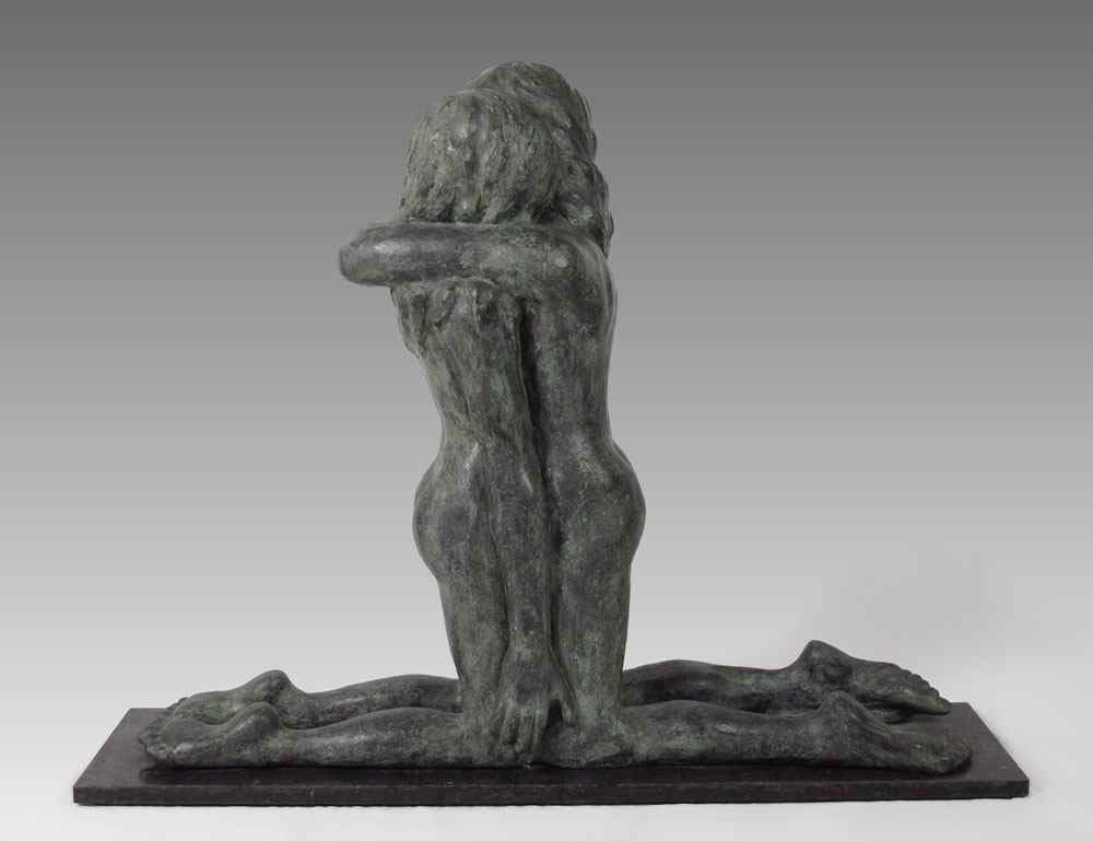 Appraisal: SALMONES Victor Mexican - Bronze 'Abrazo' '' h x ''