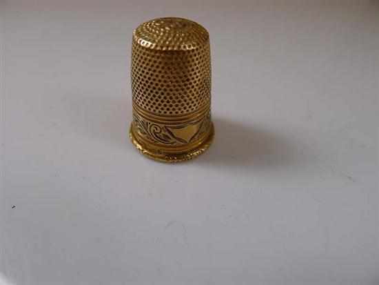 Appraisal: A THIMBLE IN CT GOLD