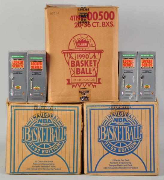 Appraisal: Upper Deck Fleer Basketball Wax Box Cases Description Vintage Includes