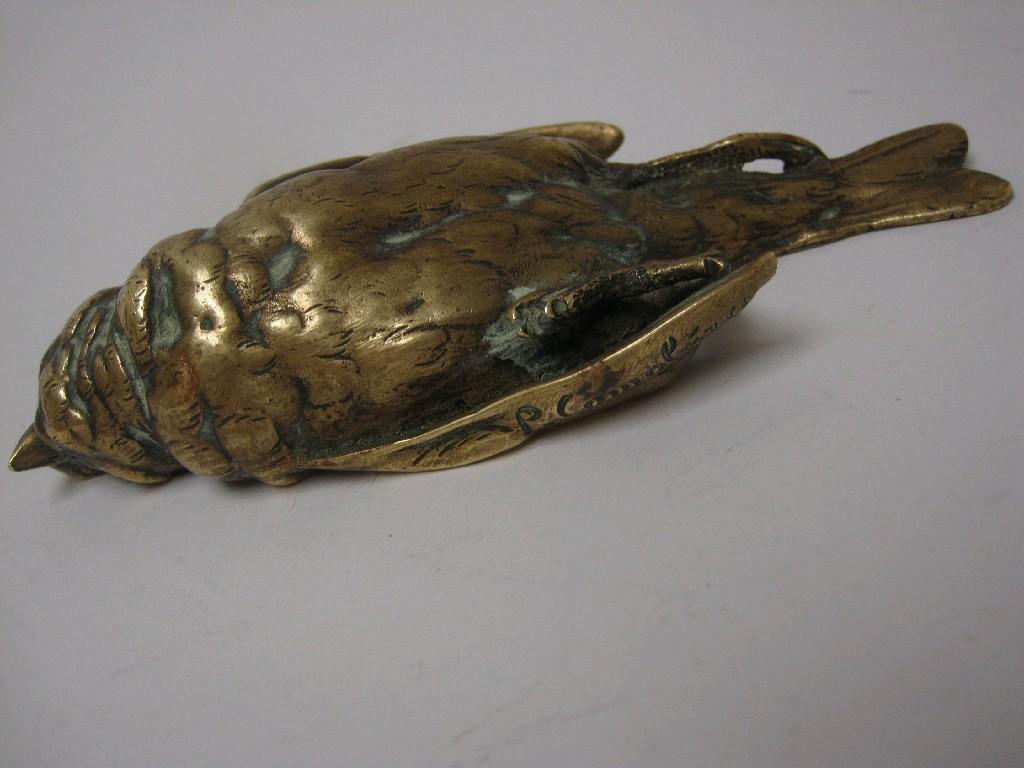 Appraisal: A th Century French bronze Figure of a bird in