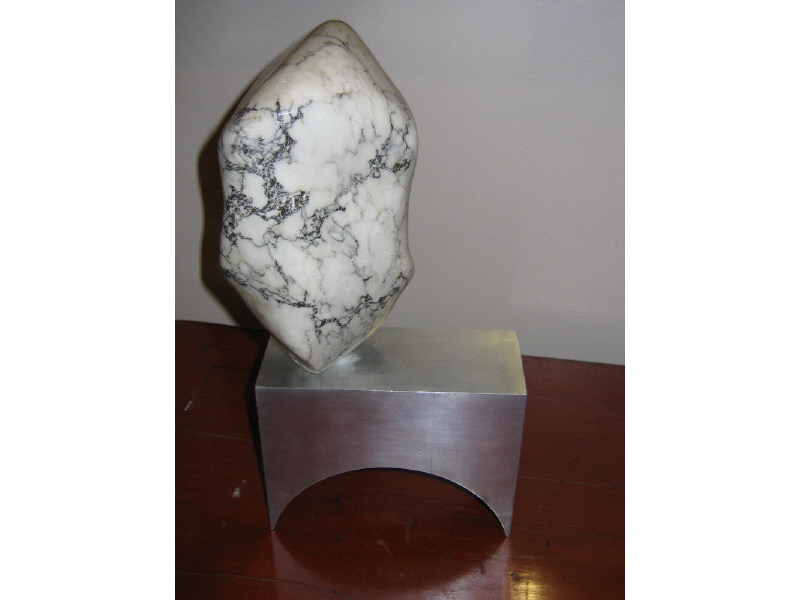 Appraisal: PATRICIA COVINGTON BEENE AMERICA Marble and aluminum sculpture signed on