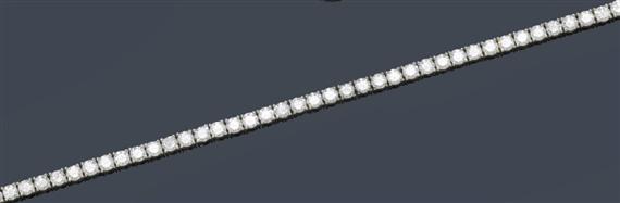 Appraisal: A DIAMOND BRACELET White gold Classic Rivi re model set