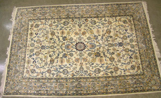 Appraisal: ' x ' Traditional Style Persian Rug Cream Field with