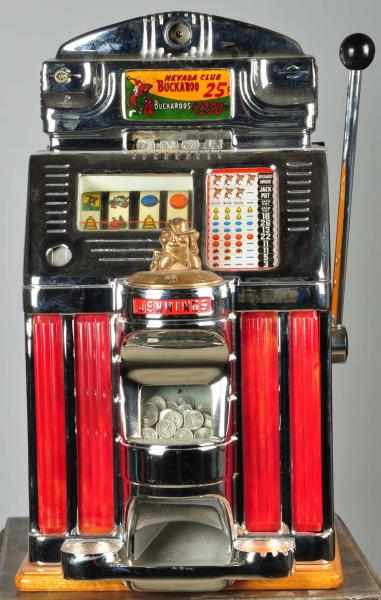 Appraisal: Nevada Club -Reel Buckaroo Machine Description With red plastic light-ups