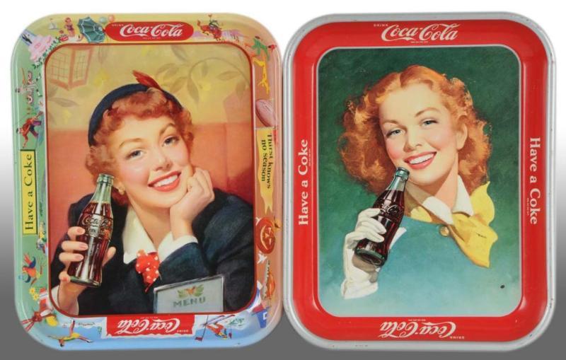 Appraisal: Lot of Coca-Cola Serving Trays Description s A few minor