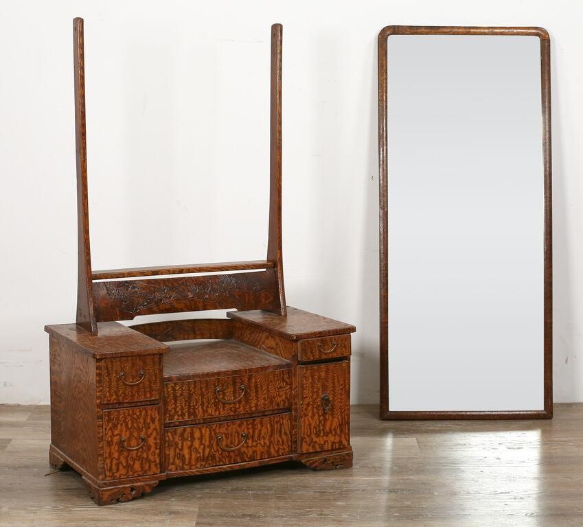 Appraisal: Japanese kyodai vanity and mirror Late th Early th Centuries