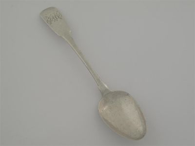 Appraisal: A George III Irish provincial fiddle teaspoon initialled IAM no