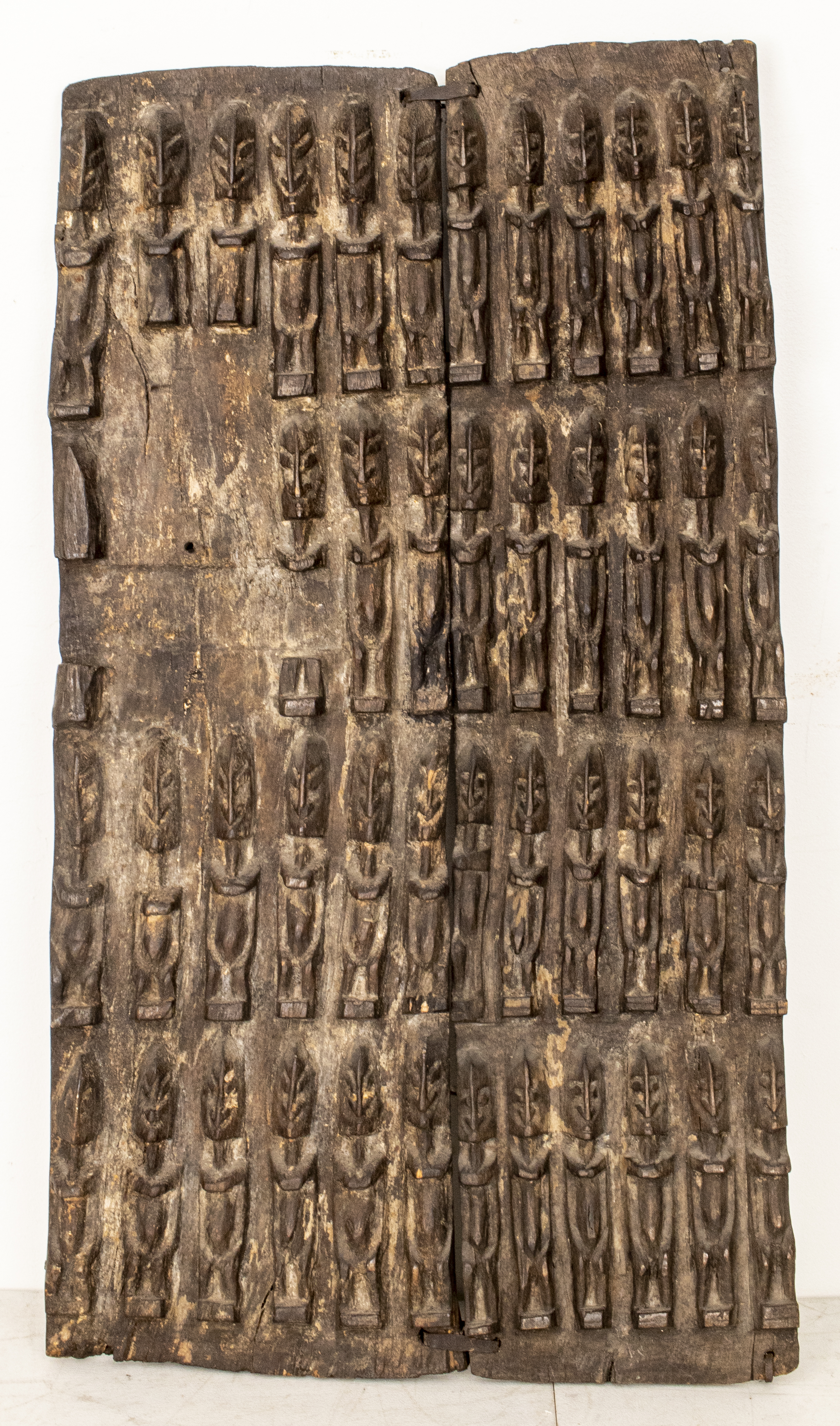 Appraisal: AFRICAN DOGON CARVED WOOD GRANARY DOOR MALI Dogon People wood