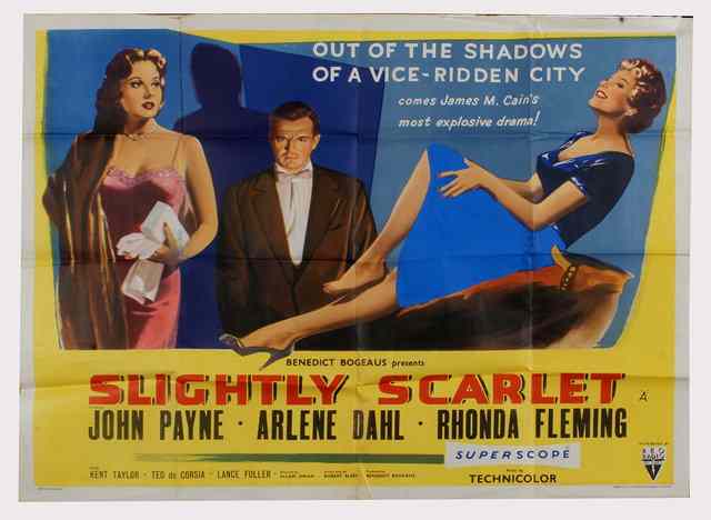 Appraisal: SLIGHTLY SCARLET RKO film noir starring John Payne British quad