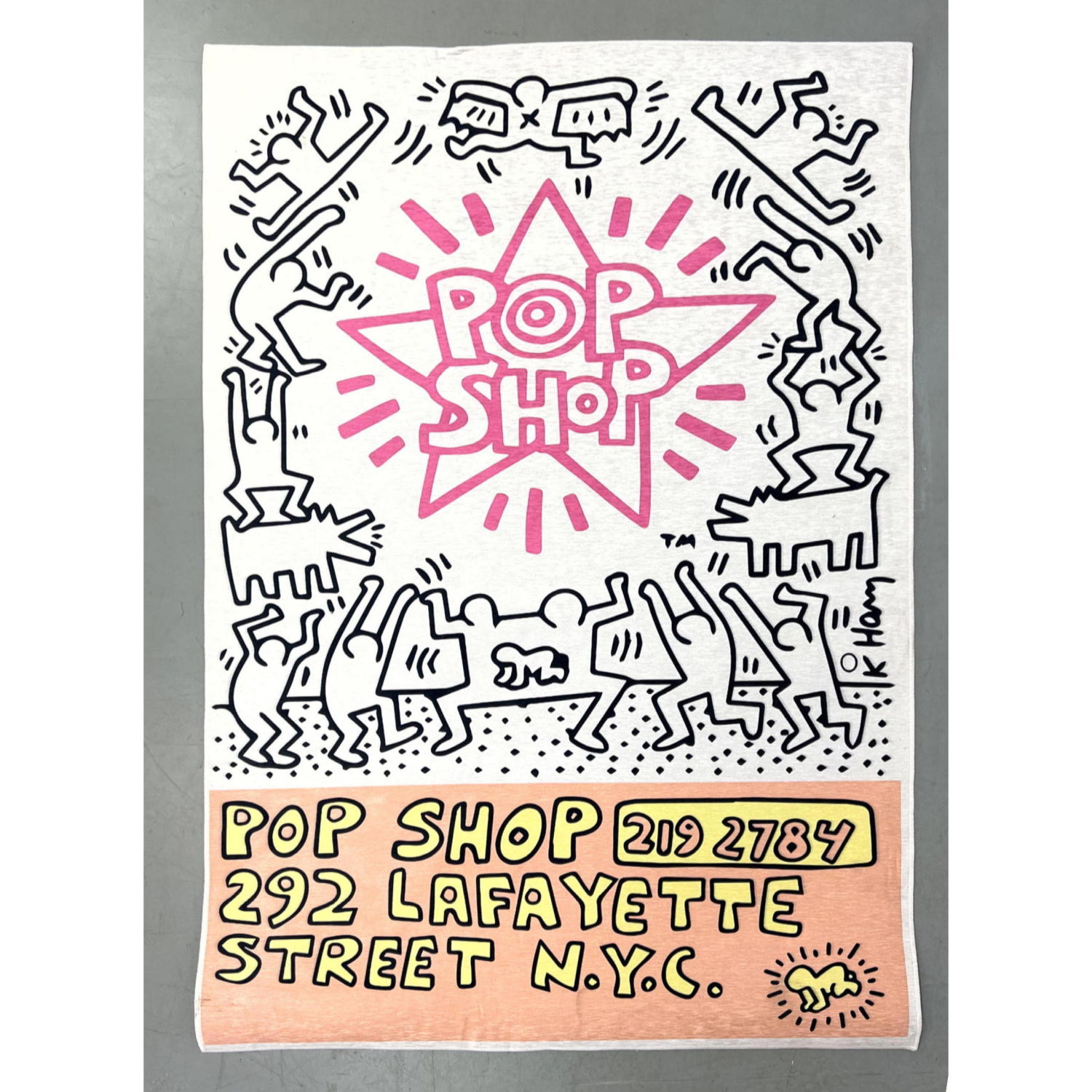 Appraisal: Contemporary Keith Haring Carpet Wall Hanging ' x ' ---