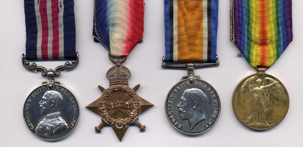 Appraisal: World War One MM Group of Four Military Medal -