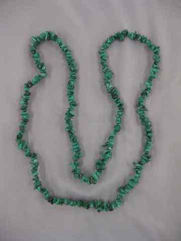 Appraisal: Malachite Necklace natural style '' long