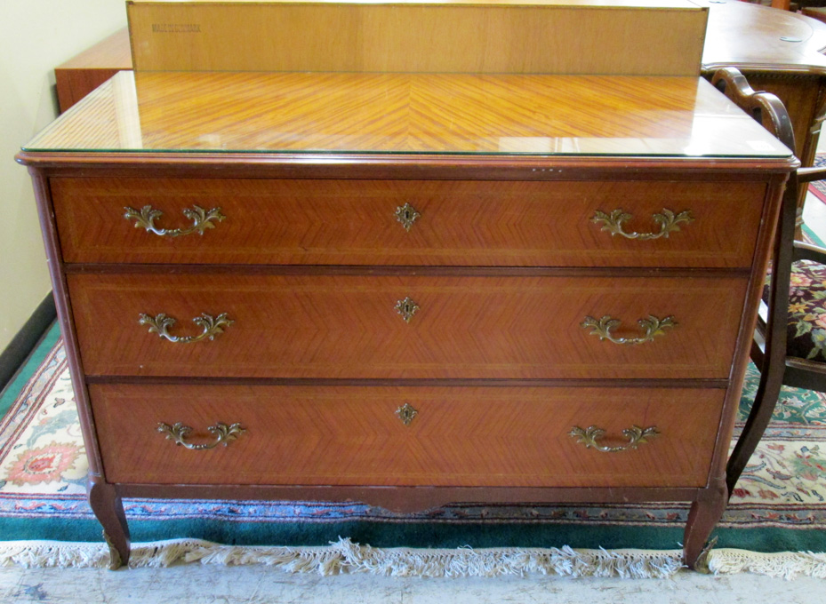 Appraisal: LOUIS XV STYLE THREE-DRAWER CHEST Robert W Irwin Furniture Co