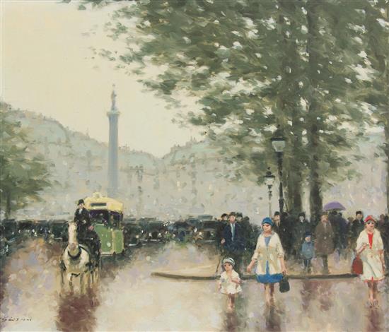 Appraisal: Sale Lot Andre Gisson American - Street Scene Paris oil