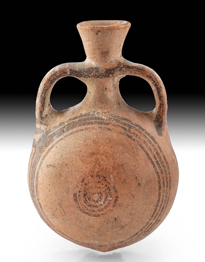 Appraisal: Cypriot Terracotta Target Flask Originally Listed At Ancient Greece Cyprus