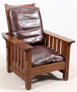 Appraisal: ARTS AND CRAFTS STYLE OAK RECLINER EARLY TH C ARTS