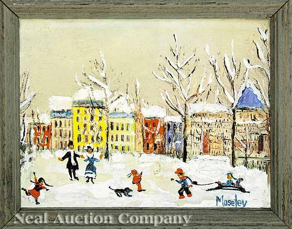 Appraisal: Alice Latimer Moseley American Mississippi - Winter Wonderland oil on