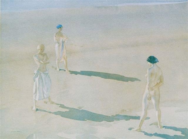 Appraisal: AFTER SIR WILLIAM RUSSELL FLINT British - 'Bathers' coloured lithograph