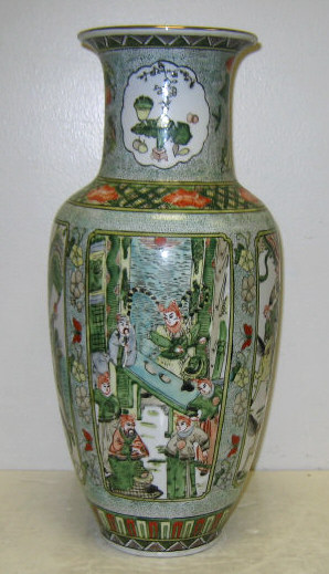 Appraisal: CHINESE MING STYLE PORCELAIN VASE Baluster form decorated with famille