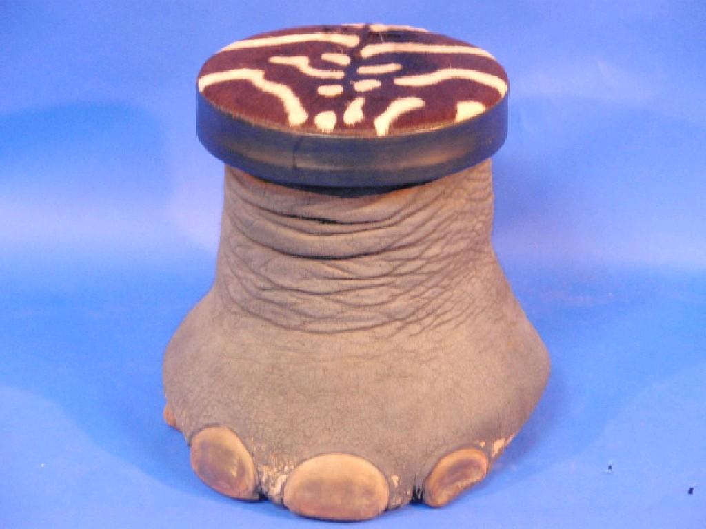 Appraisal: An elephant foot footstool