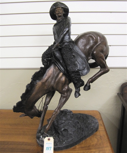 Appraisal: AFTER FREDERIC SACKRIDER REMINGTON American - The Outlaw a patinated