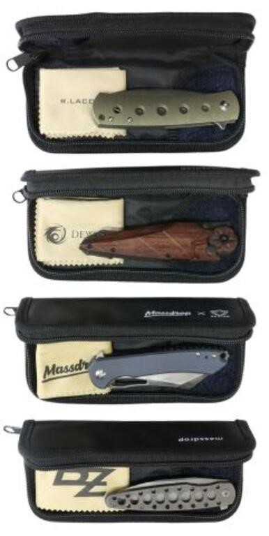 Appraisal: lot of Massdrop knives housed in zipper case within cardboard