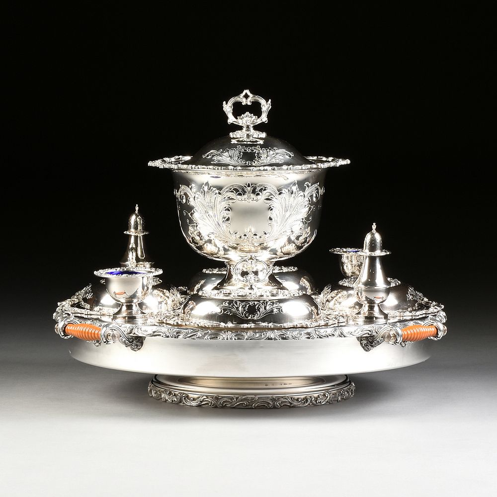 Appraisal: AN AMERICAN SILVERPLATED REVOLVING SUPPER SERVER BY THEODORE B STARR