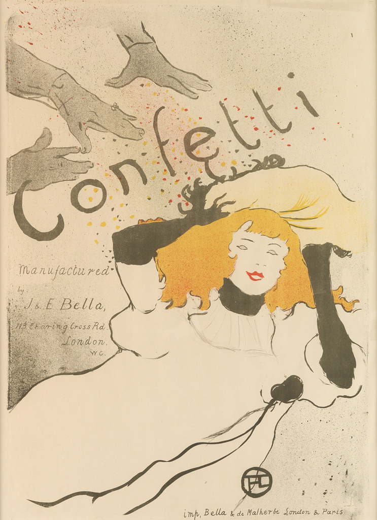 Appraisal: HENRI DE TOULOUSE-LAUTREC - CONFETTI x inches x cm Bella