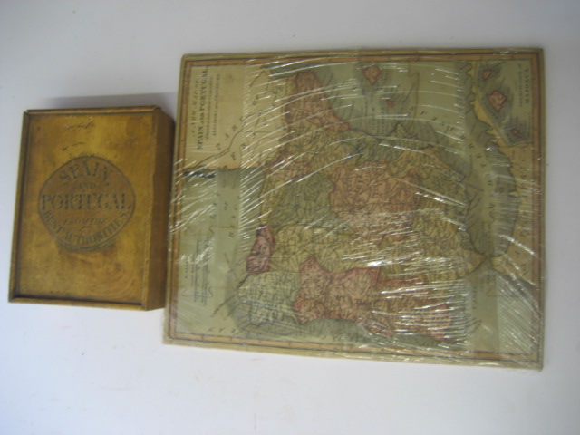 Appraisal: A jigsaw puzzle or dissected map of Spain and Portugal