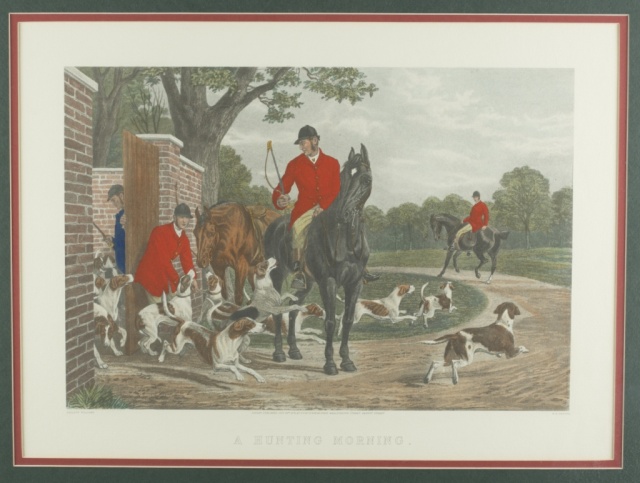 Appraisal: Charles Hunt British - The Meet Colored Engraving Proof Center