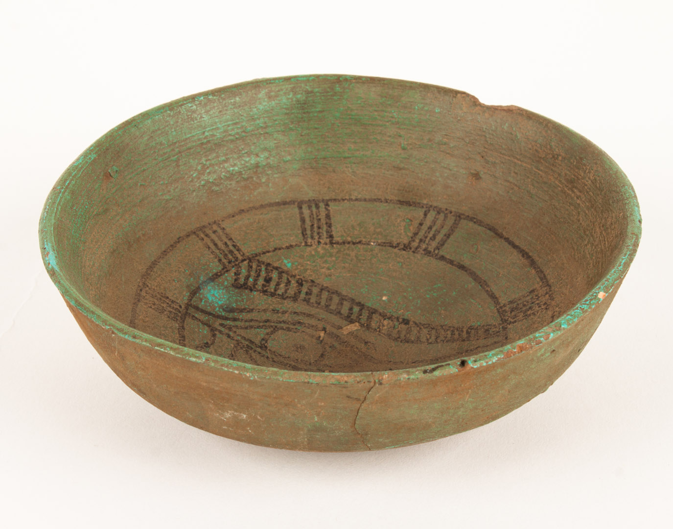 Appraisal: Egyptian painted pottery bowl th Dynasty - B C E