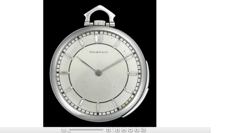 Appraisal: Platinum and diamond minute repeater pocket watch Touchonart deco