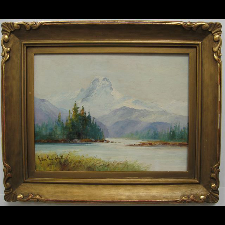 Appraisal: JOHN CAMPBELL TH CENTURY CANADIAN MOUNT ROBSON OIL ON PAPER