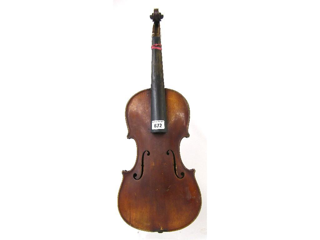 Appraisal: Mittenwald violin of the Neuner Hornsteiner School circa cm