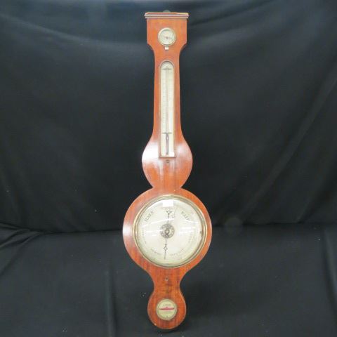 Appraisal: th Century Barometer mahogany by M I Mlaof cannot be