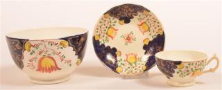 Appraisal: Two Pieces of Gaudy Welsh Bellflower China Gaudy Welsh Hard